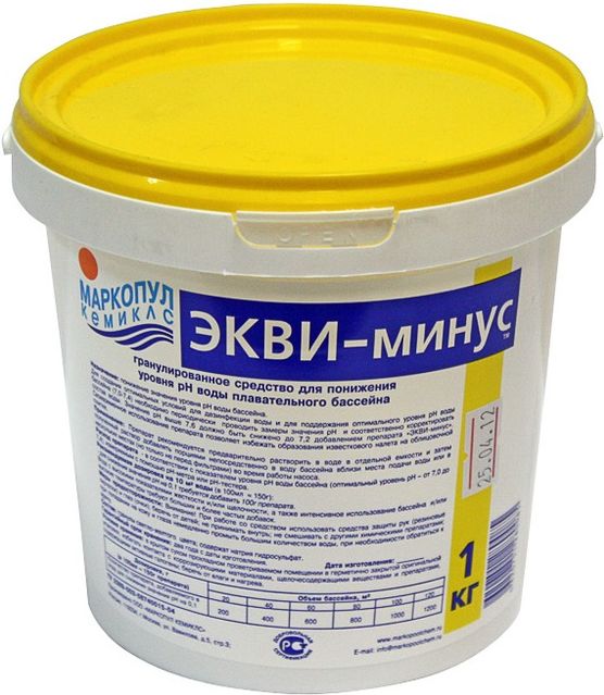 Экви-минус 1 кг. (средство для понижения pH воды бассейнов) 0019