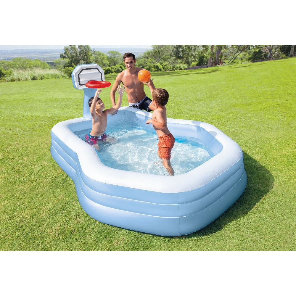 Бассейн с баскетбольным кольцом 257х188х135см, Intex 57183